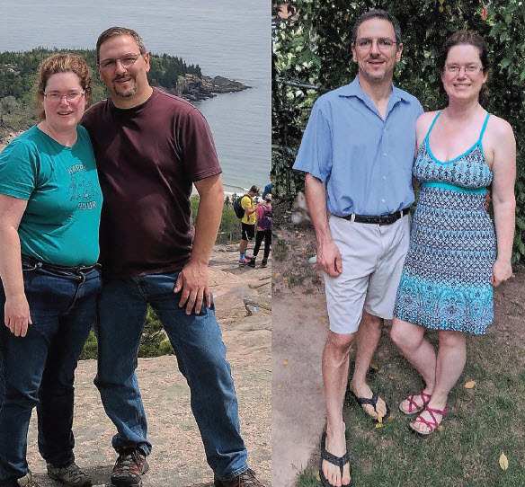 Matt Watson, IT staff member, and his wife showing their weight loss.