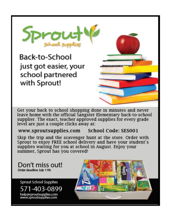 Sprout School Supplies 2020