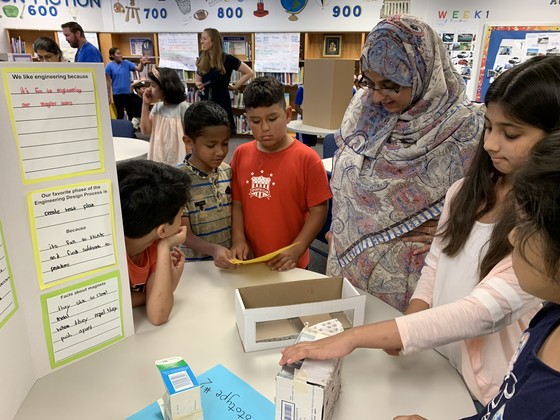 Photo of groups sharing their maglev train designs