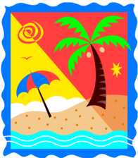 illustration of beach