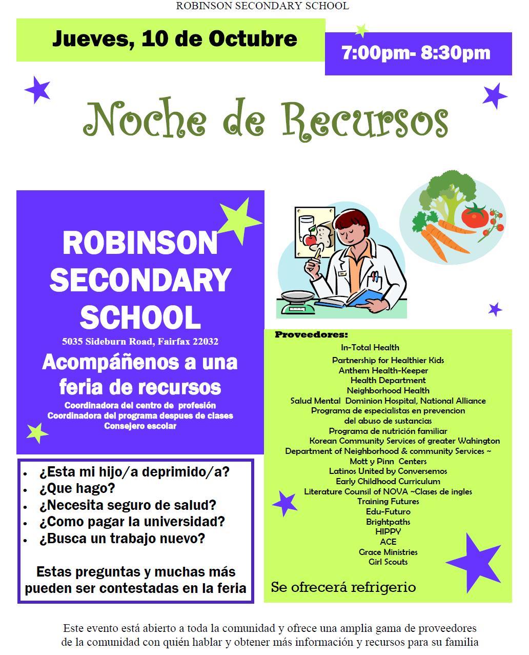 Robinson Resource Meeting - Spanish