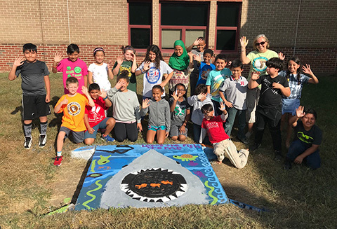 Painted Drain at Belvedere Elementary