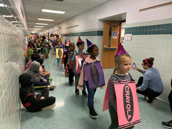 photo of students in the parade