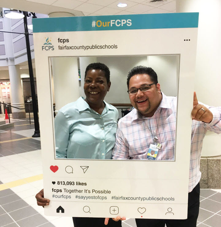 Tracie Thomas and Rahul Nooniwhal from FCPS Food and Nutrition Services