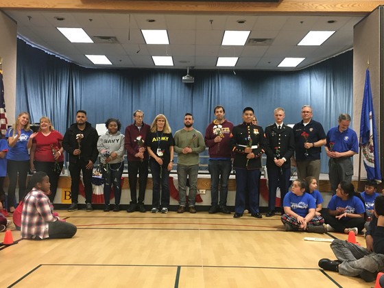 Photo of veterans from Weyanoke's Veterans Day concert