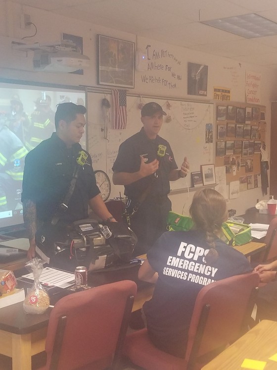 Station 418 preparing students for ride alongs