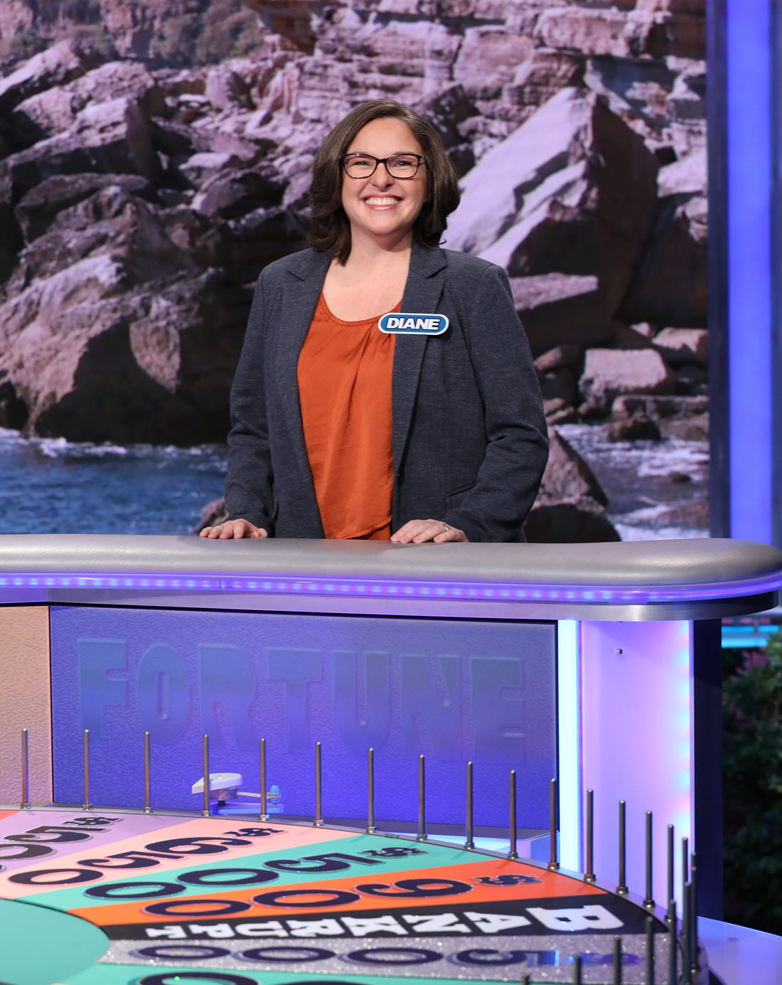 Diane Leipzig, Canterbury Woods ES principal, as a contestant on Wheel of Fortune.