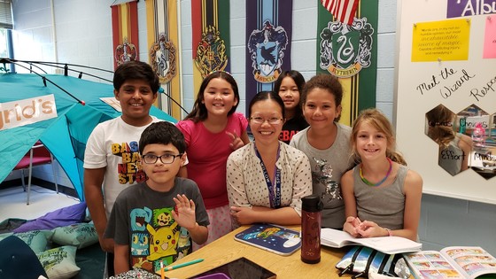 Miss Christine Li with students