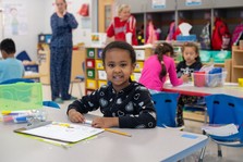photo of a student at a desk