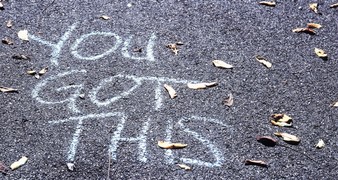 chalk writing "You Got This"
