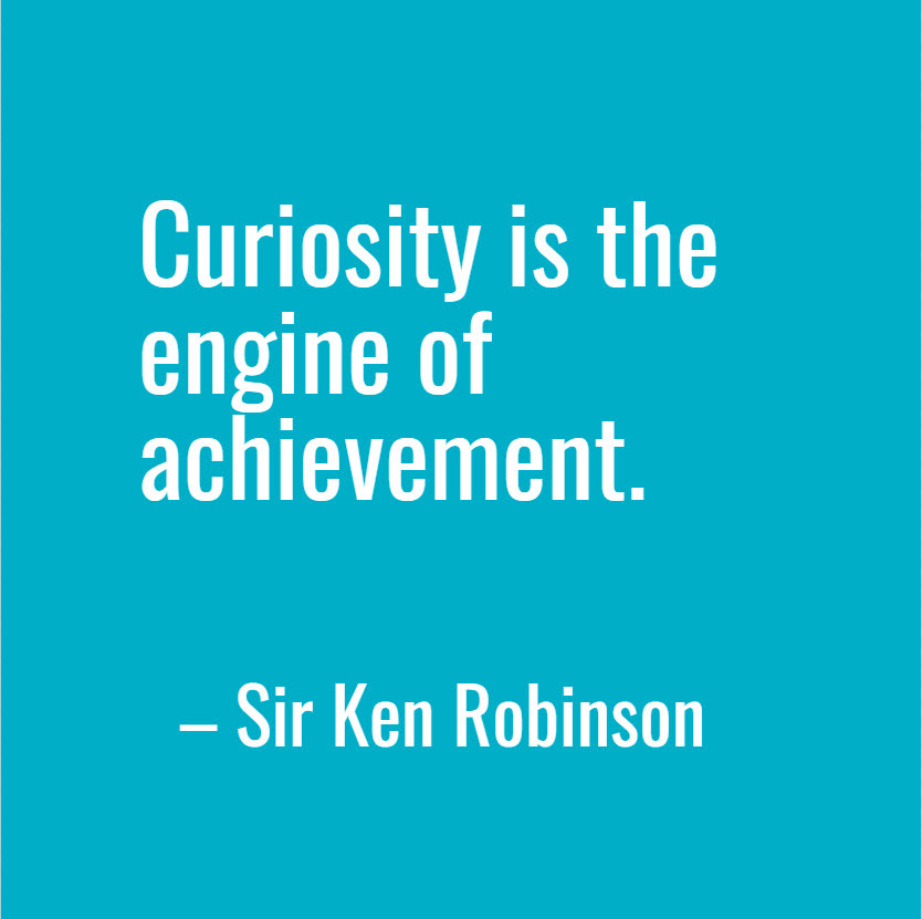 Curiosity is the engine of achievement. -- Sir Ken Robinson