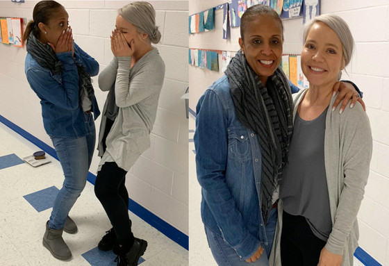 Two Fort Belvoir ES teachers--Mrs. Thompson-Griffin and Ms. Smith.