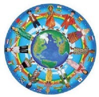 world with people holding hands