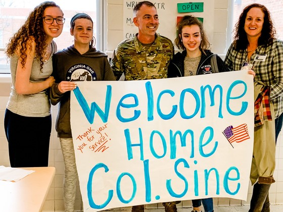 Welcome home, Col. Sine