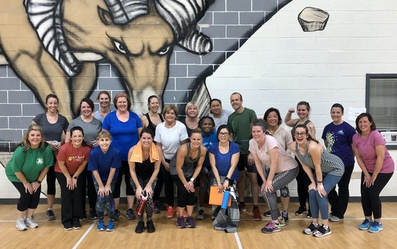 Rocky Run staff, after participating in a Zumba class.
