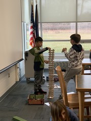 photo of students playing with blocks