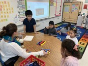 photo of students working with teachers