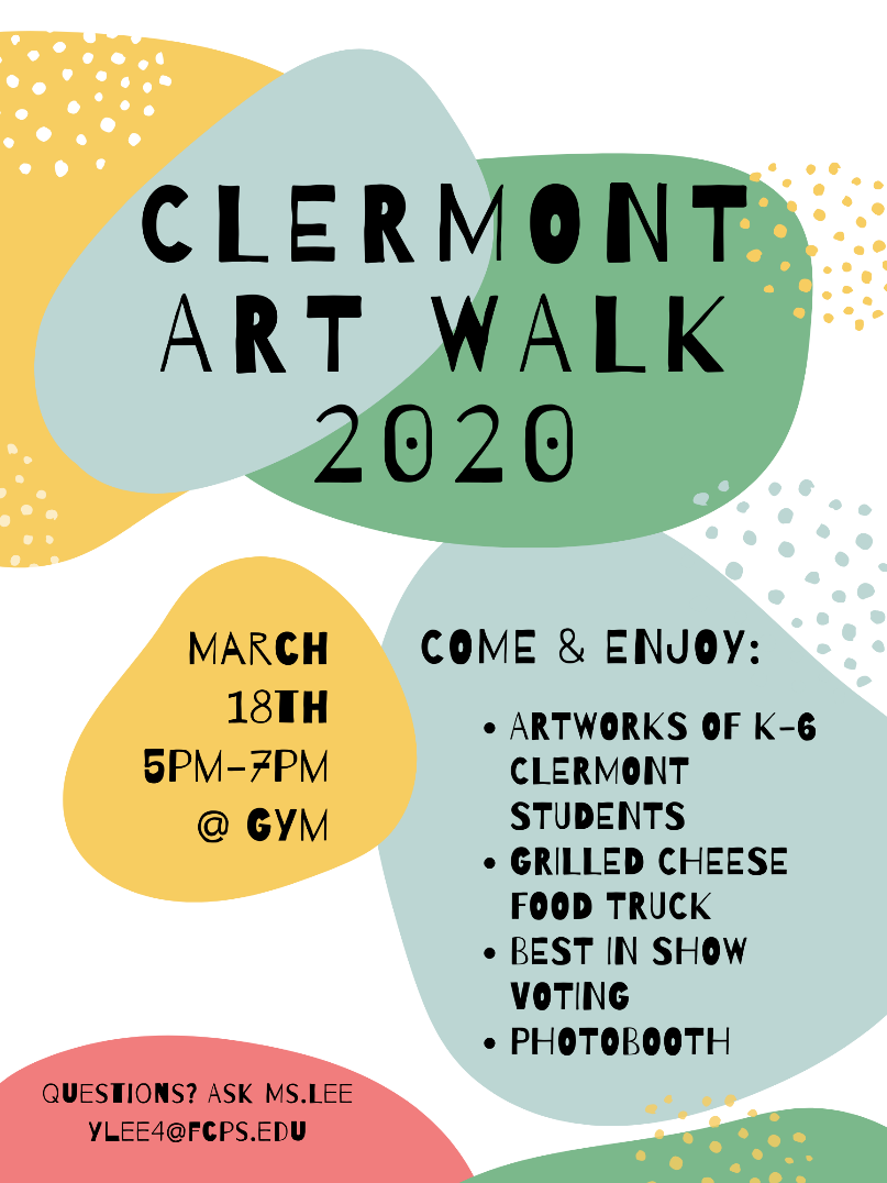 Flier for Clermont Art Walk 2020
