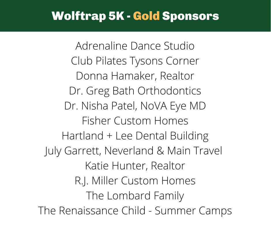 Gold Sponsors - Wolftrap 5K