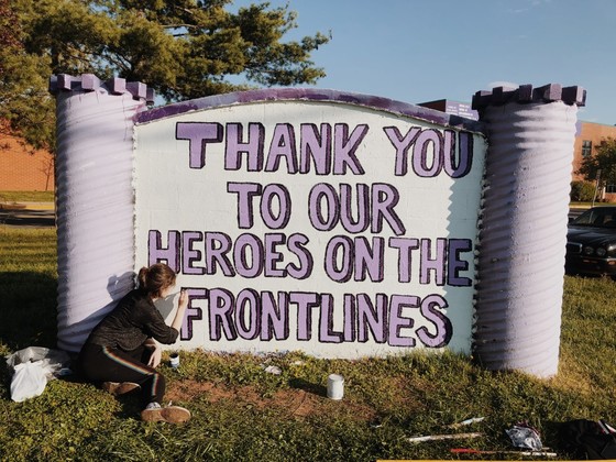 M. Marsh painted wall