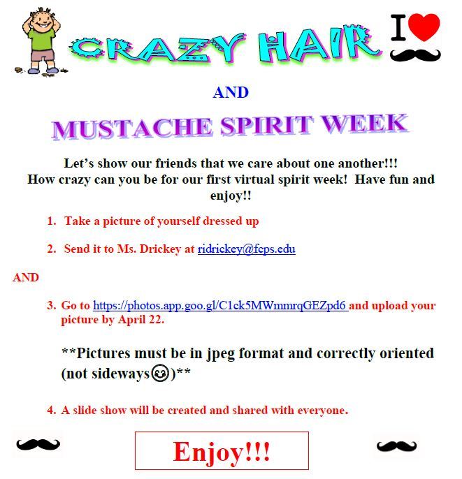 crazy hair & mustache flyer