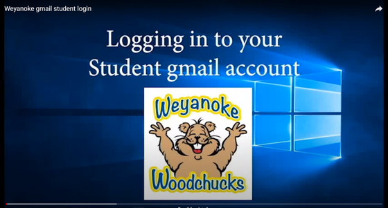 Screen shot of video tutorial for student gmail accounts