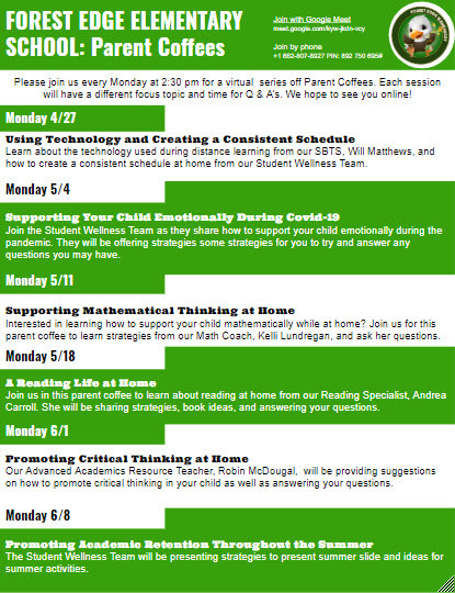 parent coffee schedule