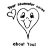 A smiling heart says, "Your Counselor Cares About You!"
