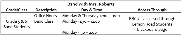 Roberts Schedule