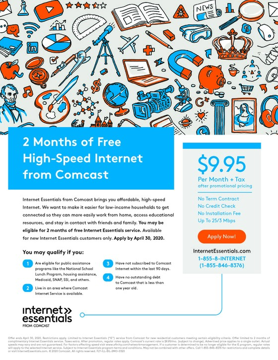 Information about Comcast Internet Essentials program