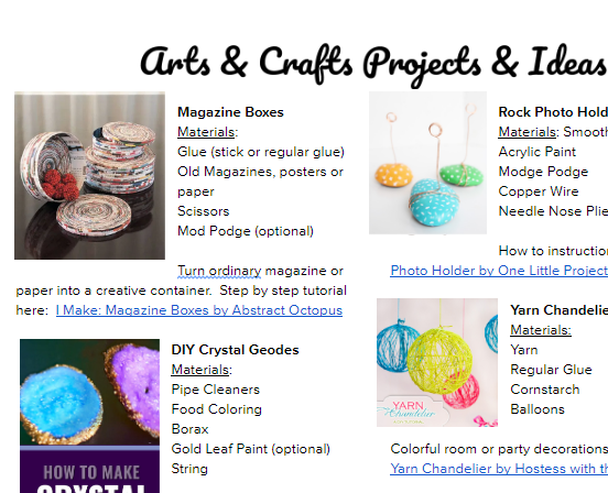 arts and crafts at home image