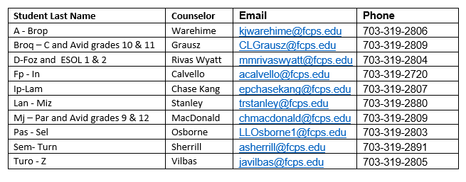 Student Services Contact