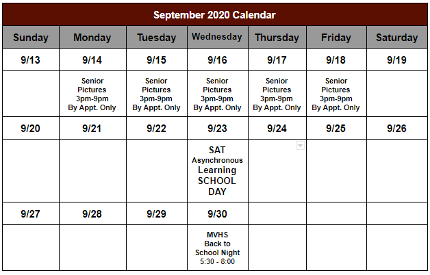 September Calendar Doc