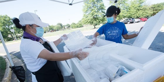 Student meal distribution image