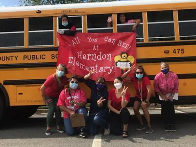 Herndon ES delivering school supplies