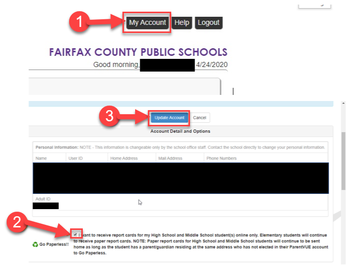 instructions for parent vue