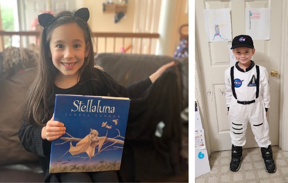 students in costumes