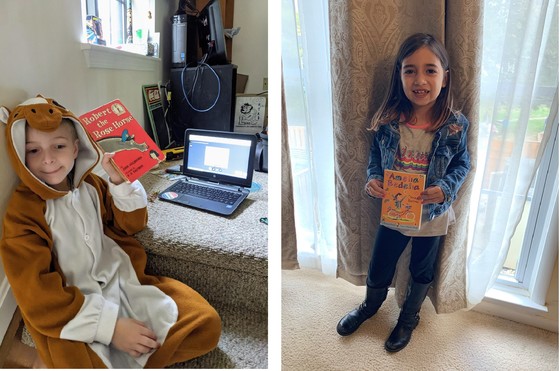 students in costumes