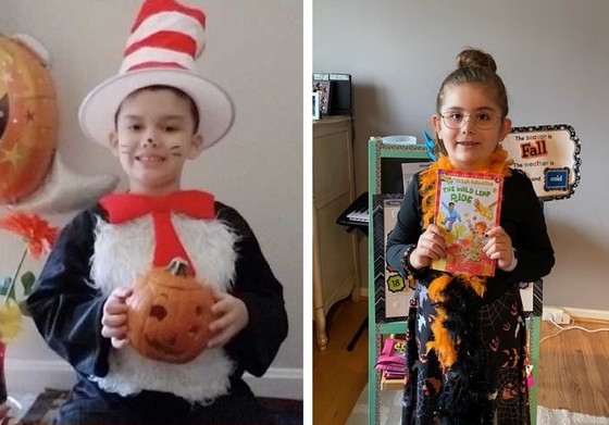 students in costumes