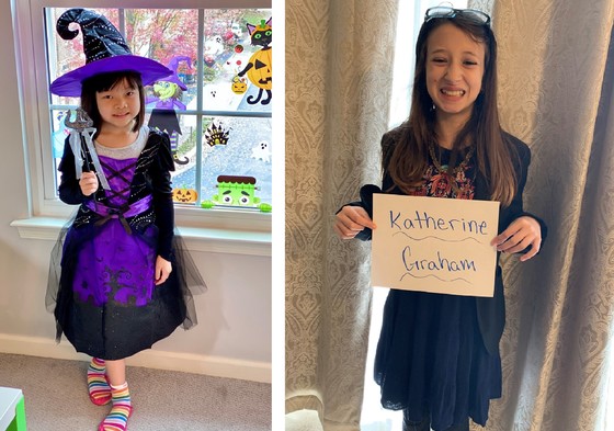 students in costumes