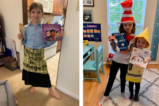 students in costumes