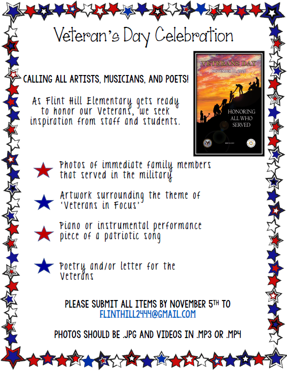 Veteran's Day Celebration poster