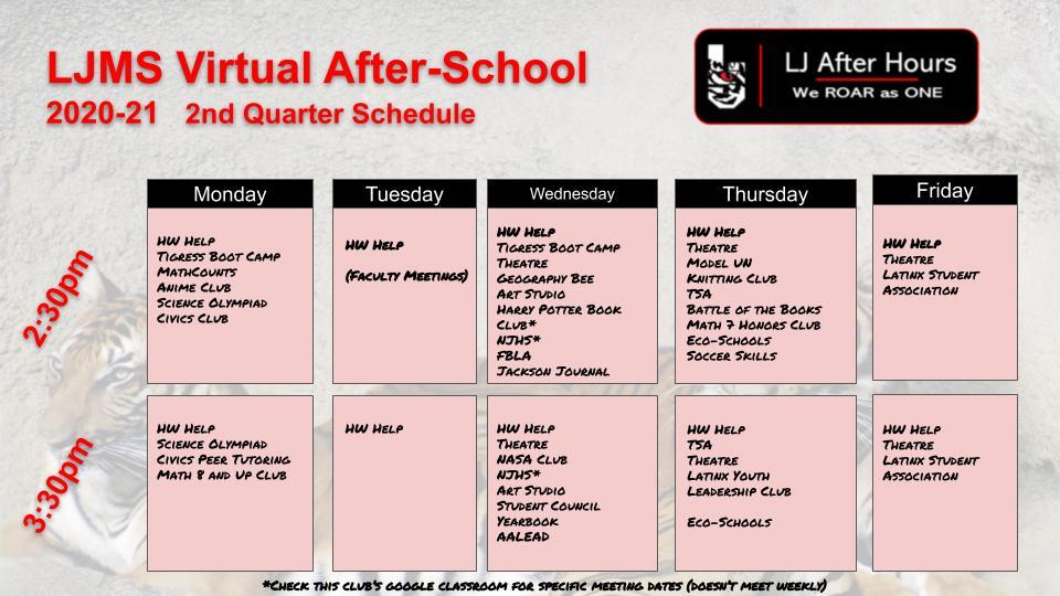 after school clubs q2