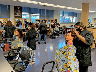 Cosmetology students