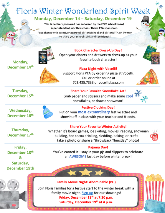 Floris PTA Winter Spirit Week