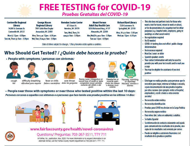 free covid testing spanish