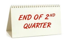 End of 2nd Quarter