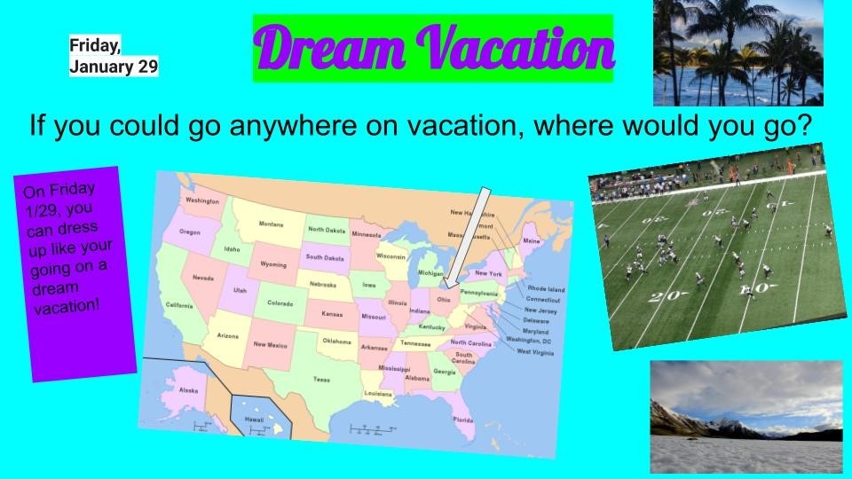 Dream Vacation Spirit Day