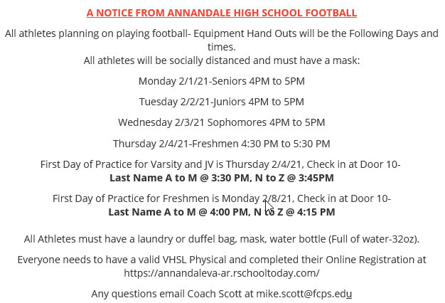 Football First Day Info