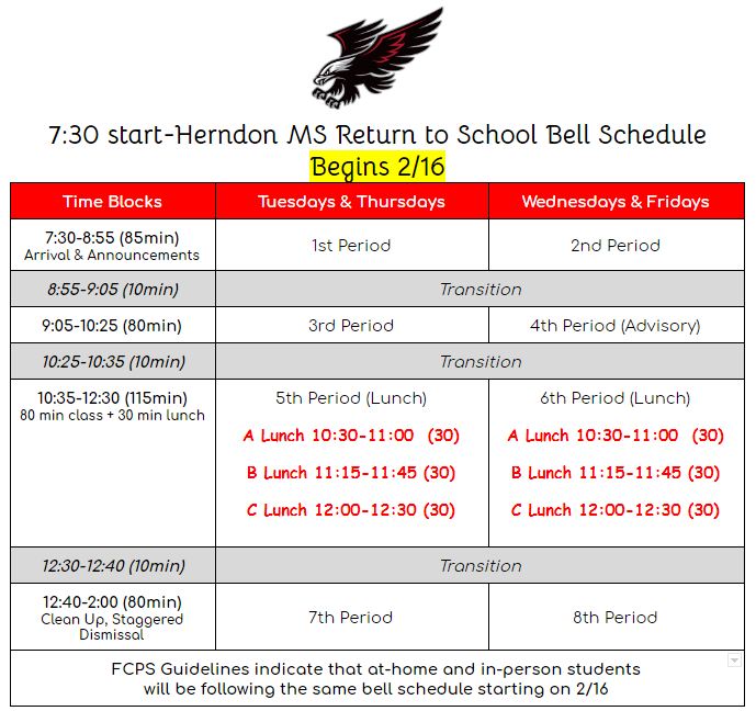 bell Schedule